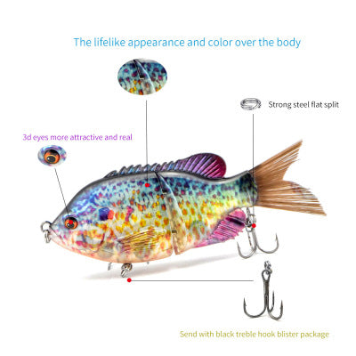 New Bluegill Glide Bait with Metal Joint artificial Bait Type 5' Jointed  Colorful Bluegill Glide Baits Fishing Lure - China Swim Bait and Fishing  Lure price