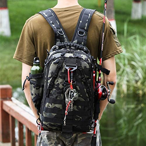 LUXHMOX Fishing Tackle Backpack Waterproof for Outdoor Gear